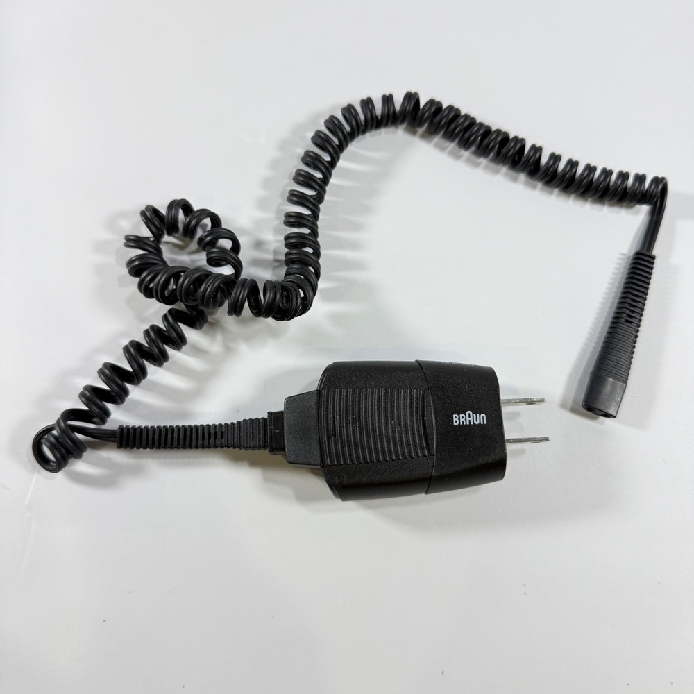 Braun Shaver Charger Power Cord Type‎ 5497 Black 12V AC Adapter Coiled Genuine